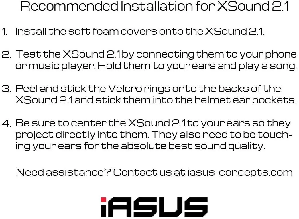 IASUS XSound 2.1 Helmet Speakers