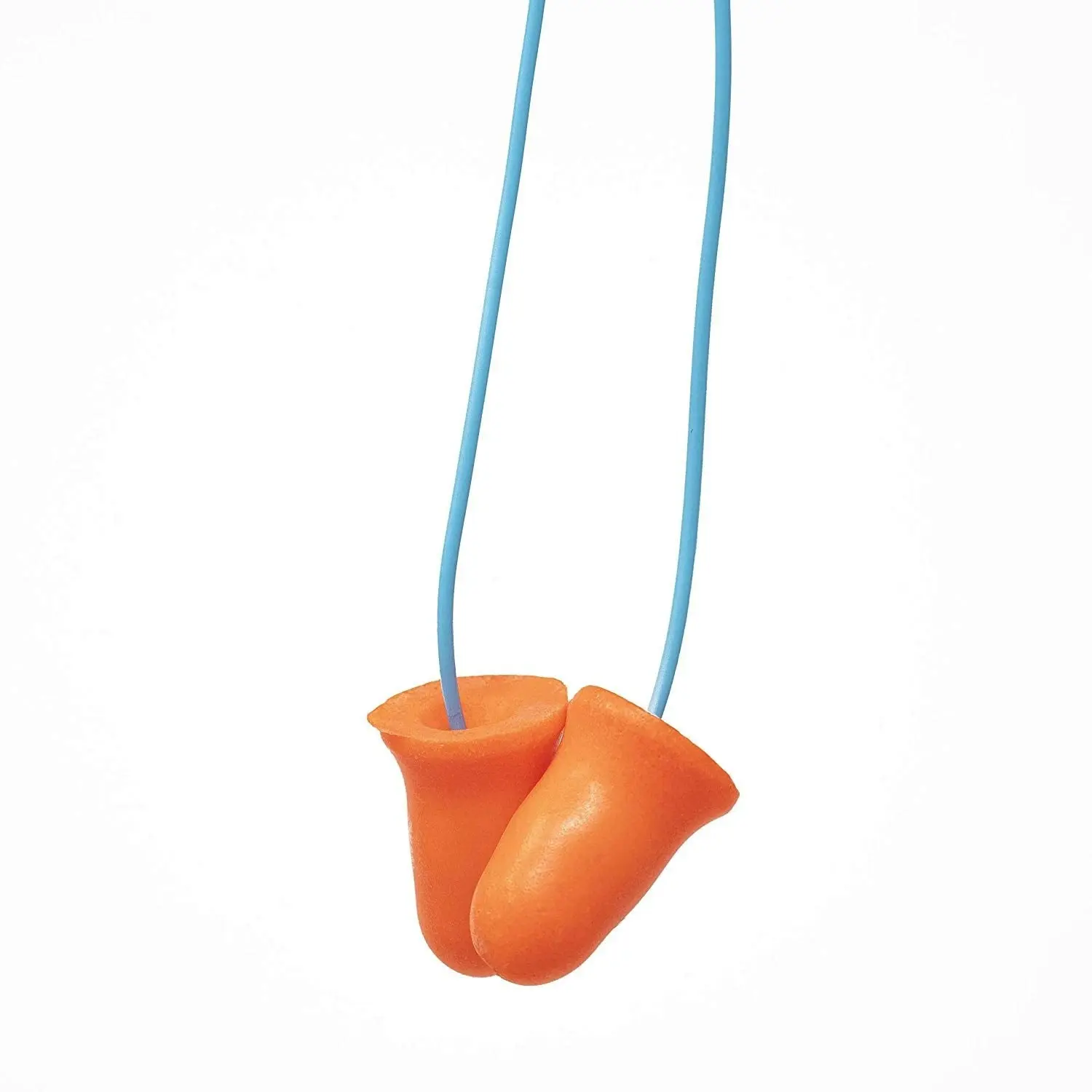 Plugfones Basic Earplug-Earbud Hybrid - Noise Reducing Earphones - Orange