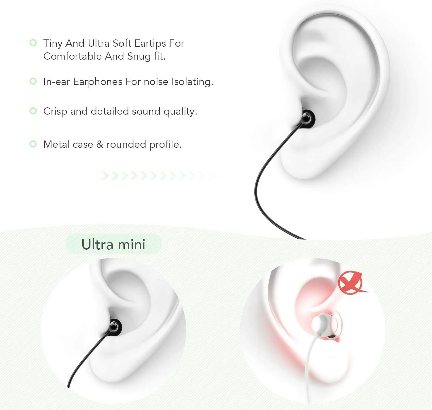 Agptek Sleep Earbuds, in-Ear Earphones for Sleeping 3 Sizes Ultra-Light Soft Silicone, Noise Isolating Perfect for Sleeping, Insomnia.