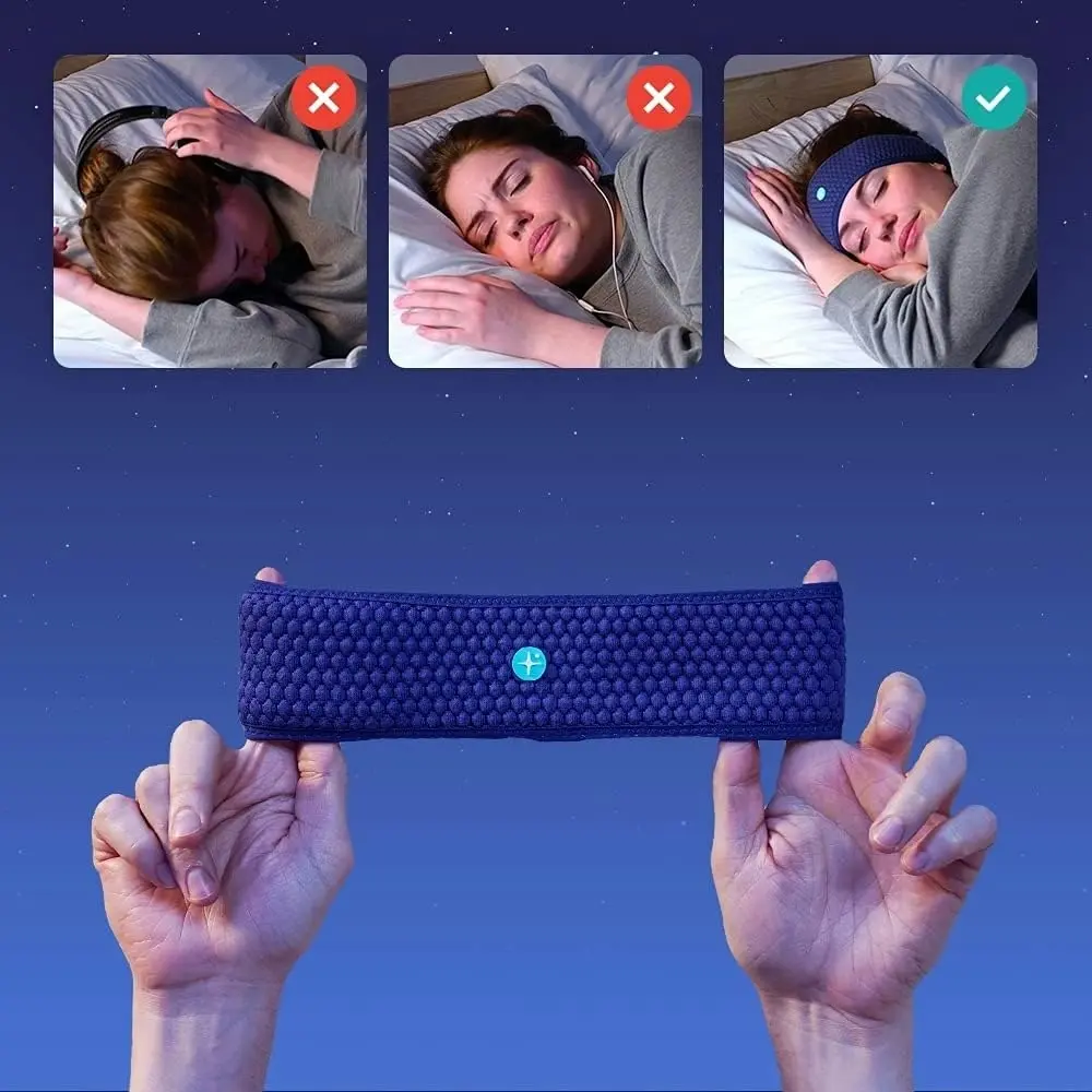 HoomBand Wireless | Bluetooth Innovative Headband for Sleep, Travel, Meditation | Charging Cable Included & Free Access to Hypnotic Stories Created by