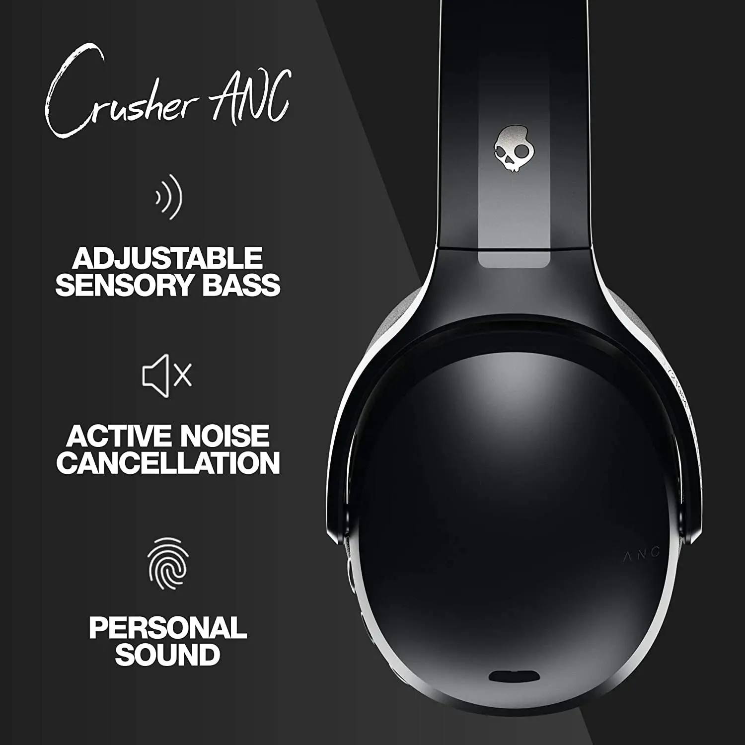 Skullcandy Crusher ANC Personalized Noise Canceling Wireless Headphone - Black