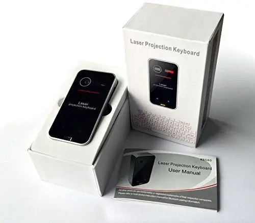 AGS Laser Projection Bluetooth Virtual Keyboard & Mouse for iPhone, Ipad, Smartphone and Tablets