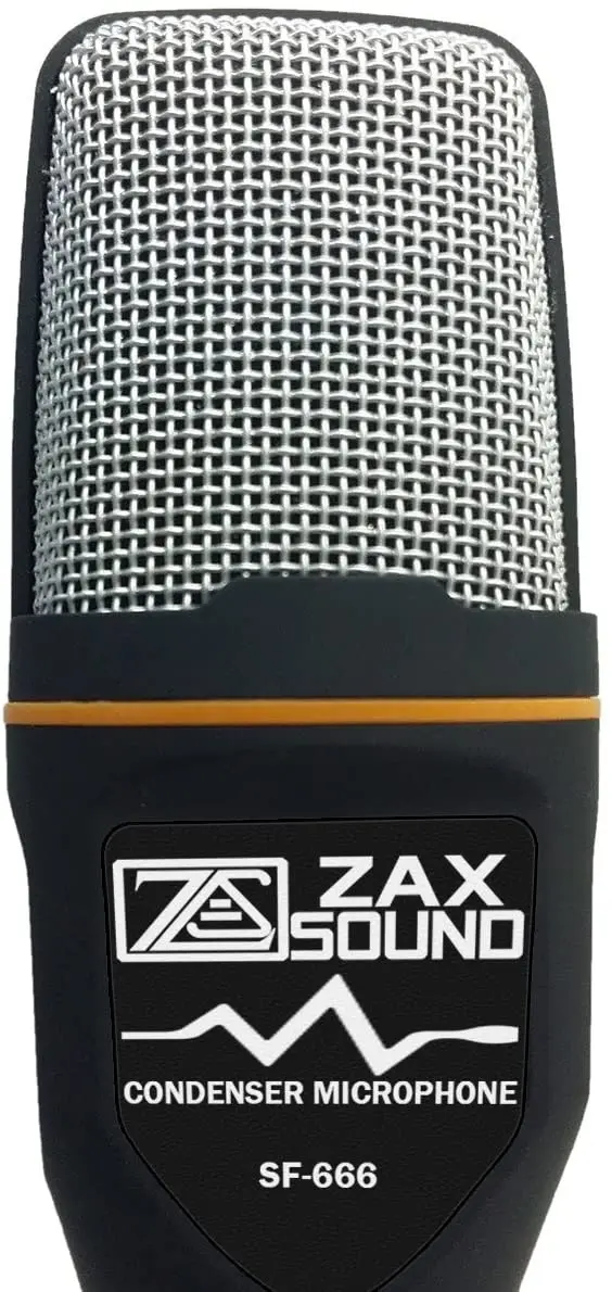 ZaxSound Professional Cardioid Condenser Microphone for PC, Laptop, iPhone, iPad, Android Phones, Tablets, Xbox and YouTube Recording with Tripod Stan