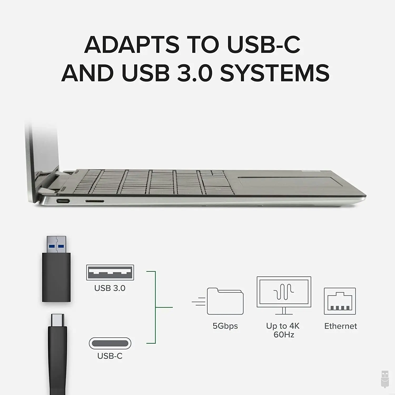 Plugable 4K Displayport and HDMI Dual Monitor Adapter with Ethernet for USB 3.0 and USB-C, Compatible with Windows and Mac