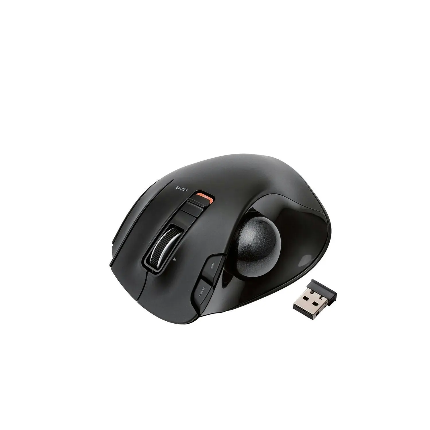 ELECOM M-XT3DRBK Wireless Trackball Mouse, 6-Button with Smooth Tracking Function, Video Gaming Sensor