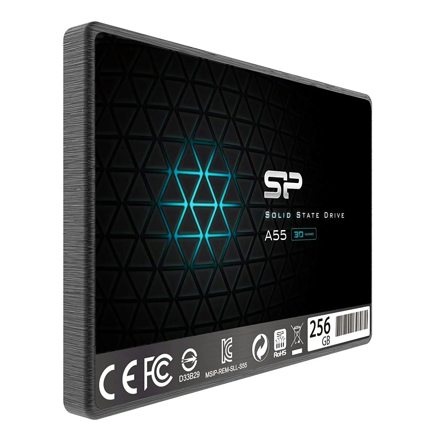 Silicon Power 256GB SSD 3D NAND A55 SLC Cache Performance Boost SATA III 2.5" 7mm (0.28") Internal Solid State Drive (SP256GBSS3A55S25)