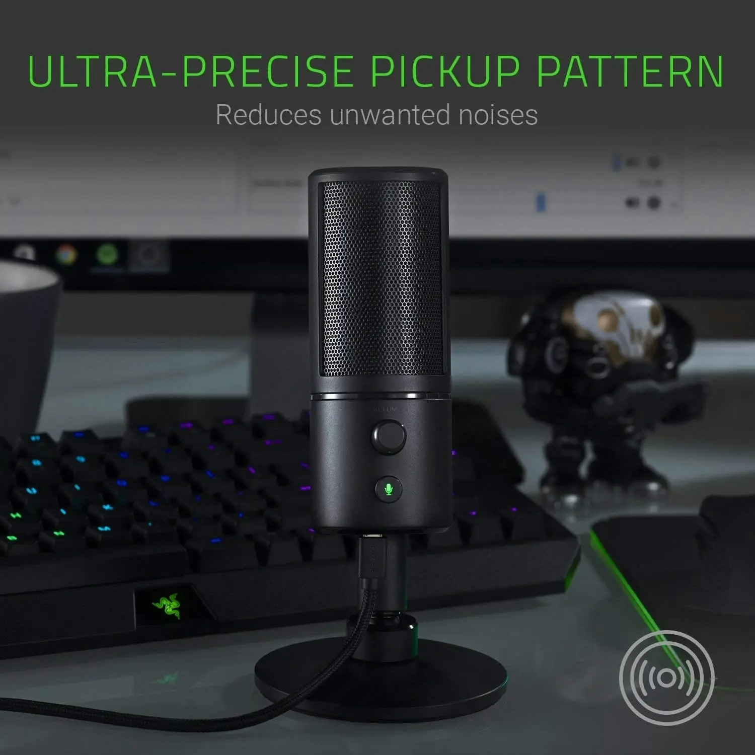 Razer Seiren X USB Streaming Microphone - [Professional Grade][Built-In Shock Mount][Supercardiod Pick-Up Pattern]