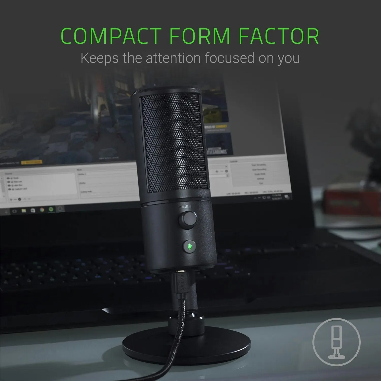 Razer Seiren X USB Streaming Microphone - [Professional Grade][Built-In Shock Mount][Supercardiod Pick-Up Pattern]