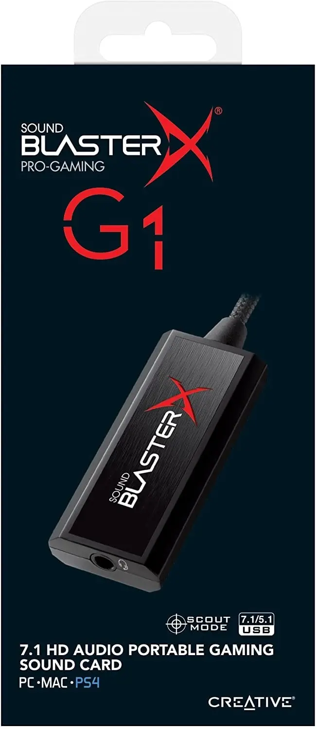 Creative Sound BlasterX G1 7.1 Portable HD Gaming USB DAC and Sound Card (70SB171000000)