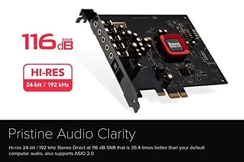 Creative Sound Blaster Z SE Internal PCI-e Gaming Sound Card and DAC, 24-bit / 192 kHz, 116 dB SNR, ASIO, 600Ω Headphones Amp, Mic EQ, Discrete 5.1 /