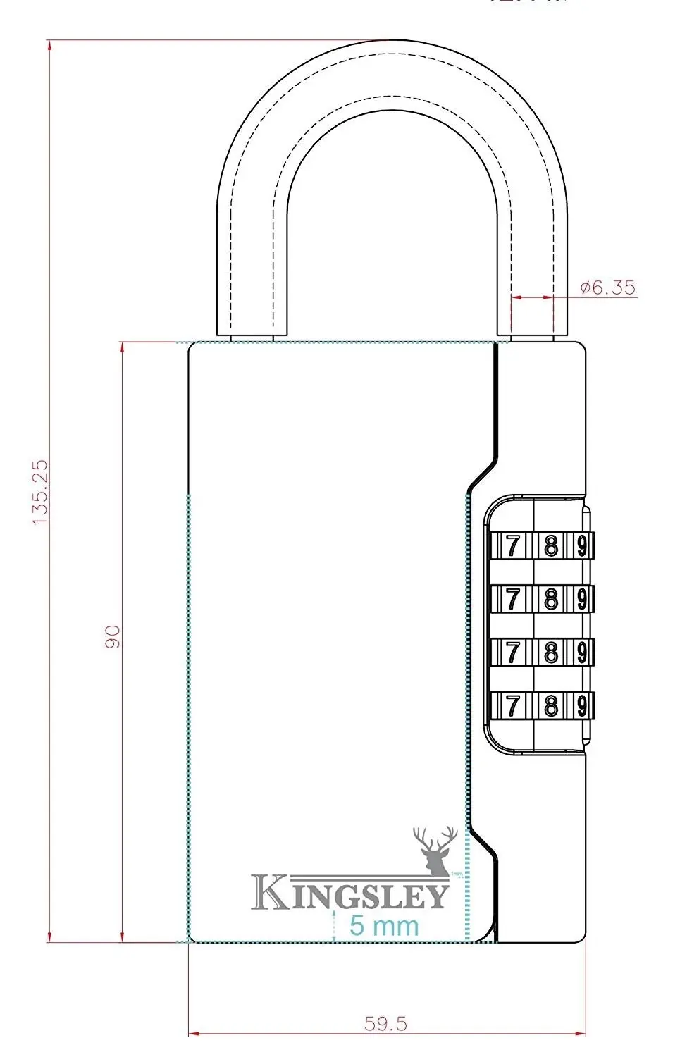 Kingsley Guard-a-key Black Realtor's Lockbox