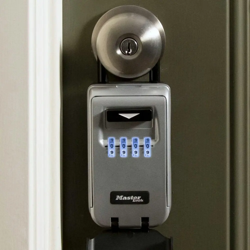 Master Lock 5424D Set Your Own Combination Portable Lock Box with Light Up Dials 6 Key Capacity