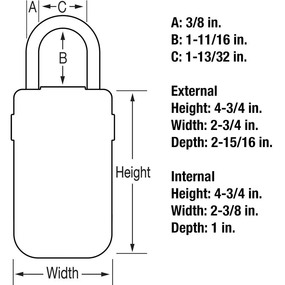 Master Lock 5424D Set Your Own Combination Portable Lock Box with Light Up Dials 6 Key Capacity