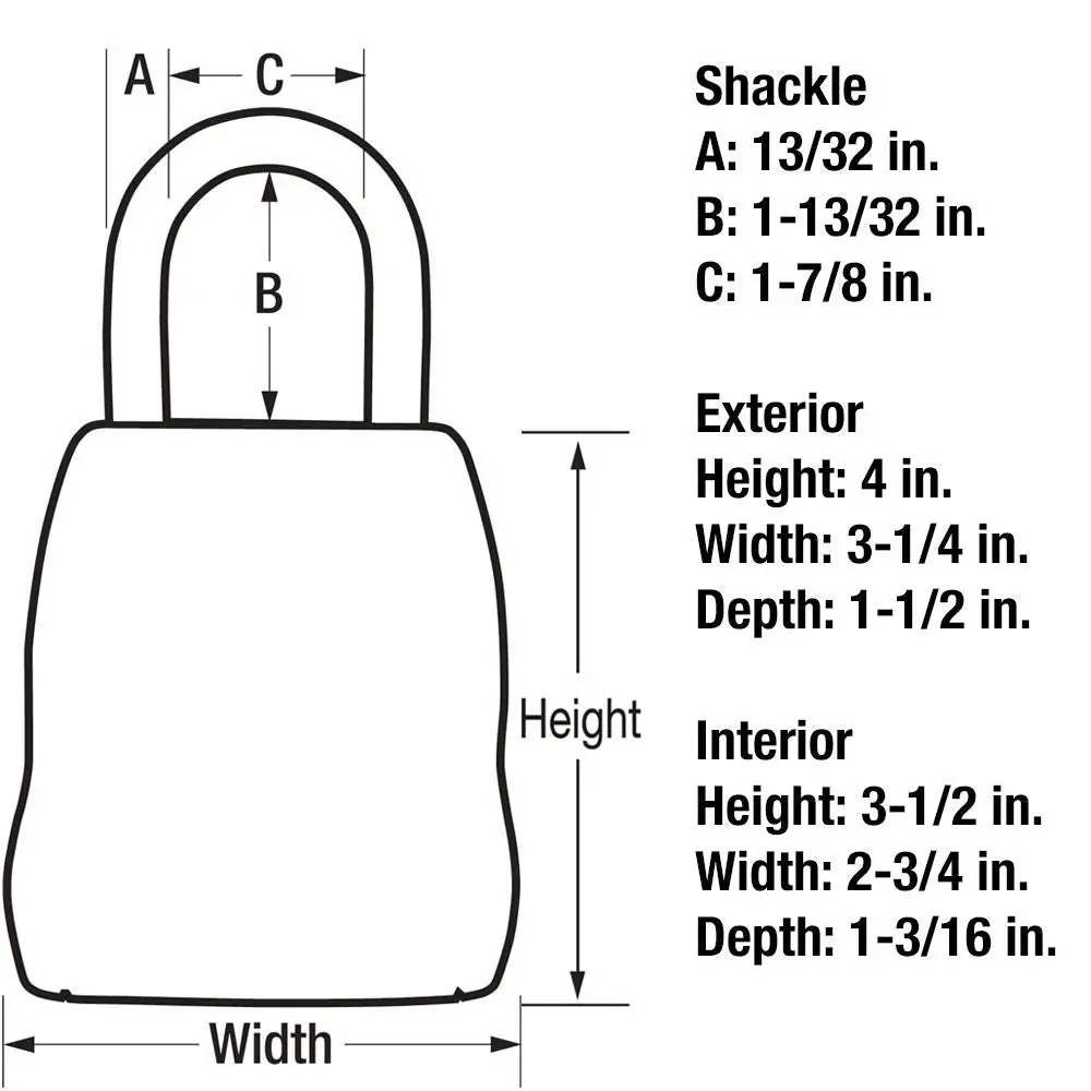 Master Lock 5400D Set Your Own Combination Portable Lock Box 5 Key Capacity