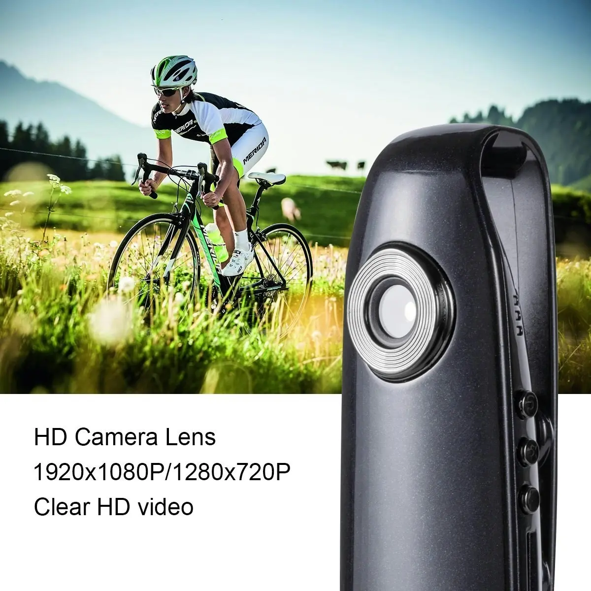 Lenofocus Mini Body Camera 1080P Full HD Camera Portable Pocket Clip Wearable Camera Video Recorder Small Sport DV DVR Dash Camera for Car Bicycle Hom