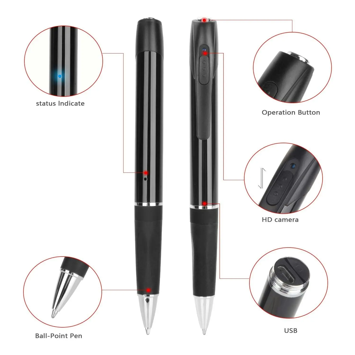 Hidden Camera - Spy Camera - Mini Spy Camera LKcare 1080p HD Spy Camera Pen 2.5 Hours Video Taking Battery Life with 32GB Memory for Business Conferen