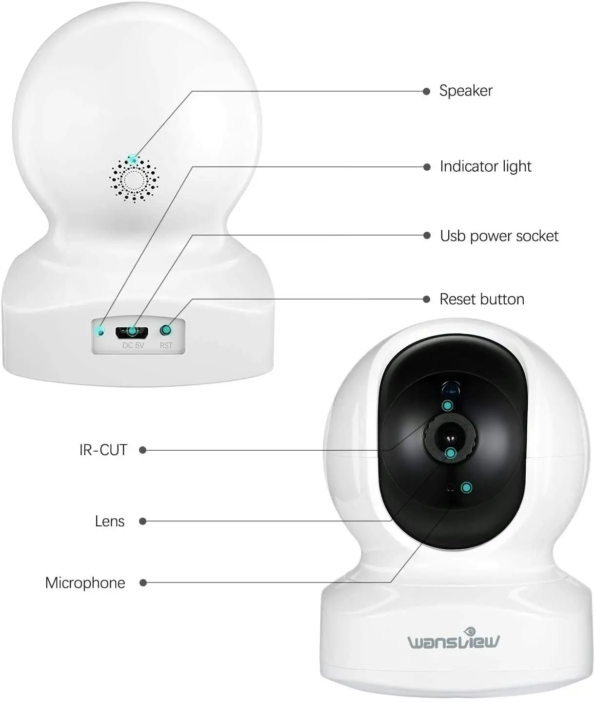 Wansview Home Security Camera, Baby Camera,1080P HD Wansview Wireless WiFi Camera for Pet/Nanny, Motion Alerts, 2 Way Audio, Night Vision, Compatible