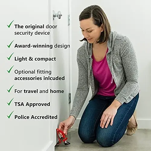 DoorJammer Portable Door Lock Brace for Home Security and Personal Protection (DJ3 - DoorJammer)