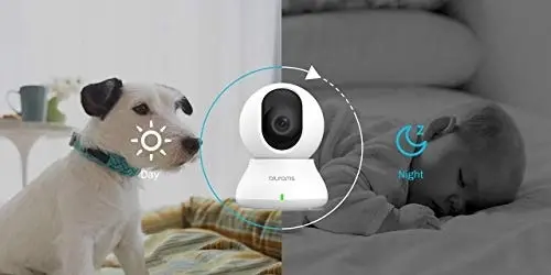 Blurams Security Camera 2K, Blurams Baby Monitor Dog Camera 360-degree for Home Security w/ Smart Motion Tracking, Phone App, IR Night Vision, Siren,