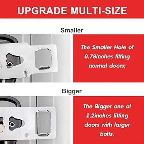 KUOGO Portable Door Lock-2 Pack Solid Heavy Duty Door Extra Lock for Additional Privacy and Safety in Hotel, Apartment,and Prevent Unauthorized Entry