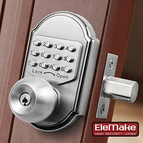 Megaflint Keyless Entry Door Lock Deadbolt Keypad Mechanical Stainless Steel (Pass Code or Key ) 100% Mechanical, No Electronic