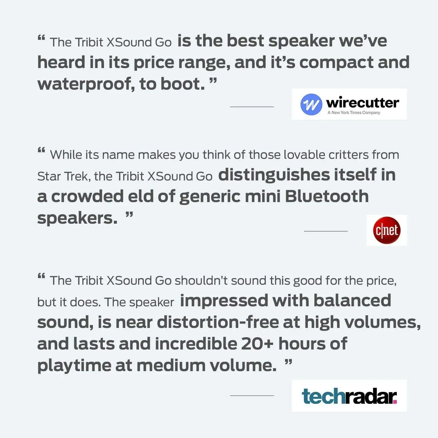 Tribit XSound Go Speaker Bluetooth Speaker with 16W Loud Sound & Deeper Bass, 24H Playtime, IPX7 Waterproof, Bluetooth 5.0 TWS Pairing Portable Wirele