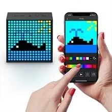 Divoom Timebox Evo Portable Bluetooth Pixel Art Speaker with 256 Programmable LED Panel 3.9 x 1.5 x 3.9 inches