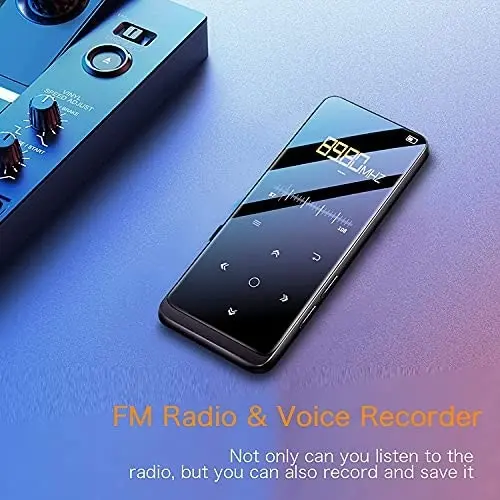 Aiworth 32GB MP3 Player, MP3 Player with Bluetooth 4.2, Music Player with FM Radio, Recording, 2.4" Screen, HiFi Lossless Sound, Support up to 128GB(E