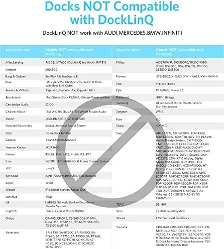 DockLinQ Bluetooth 5.0 Adapter Receiver for Bose Sounddock and 30 pin iPod iPhone Music Docking Station