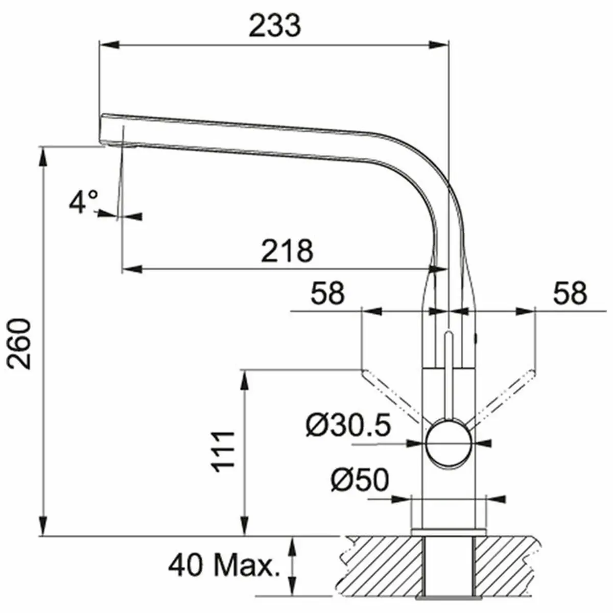 Franke Sinos Swivel Mixer Tap