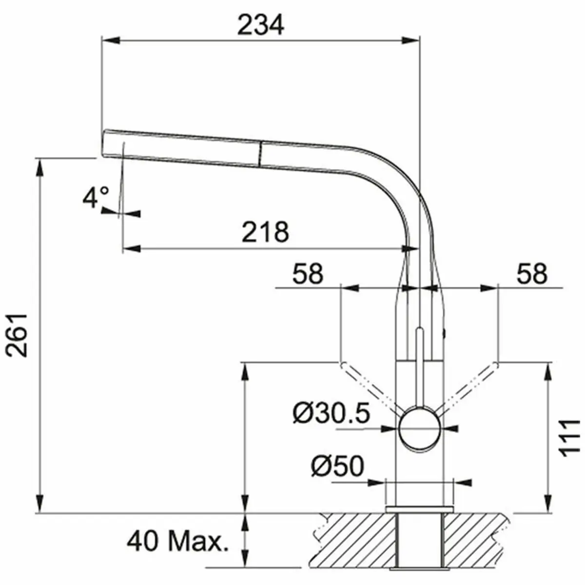 Franke Sinos Pull Out Tap