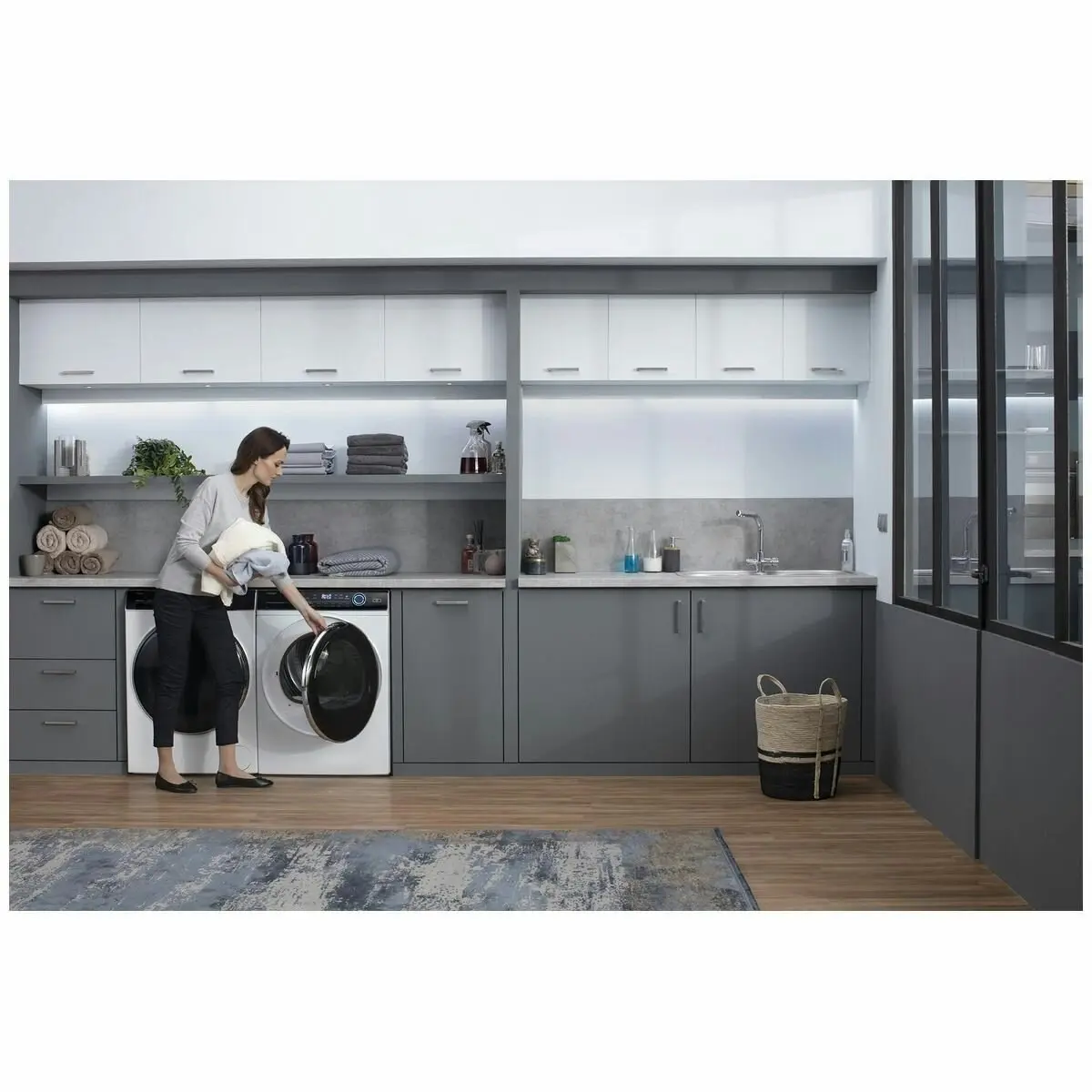 Haier 7.5kg Front Load Washer with Steam