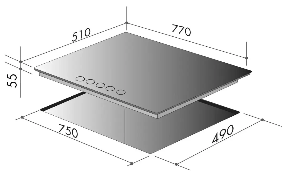 Ilve 77cm Grigio Lusso Natural Gas Cooktop