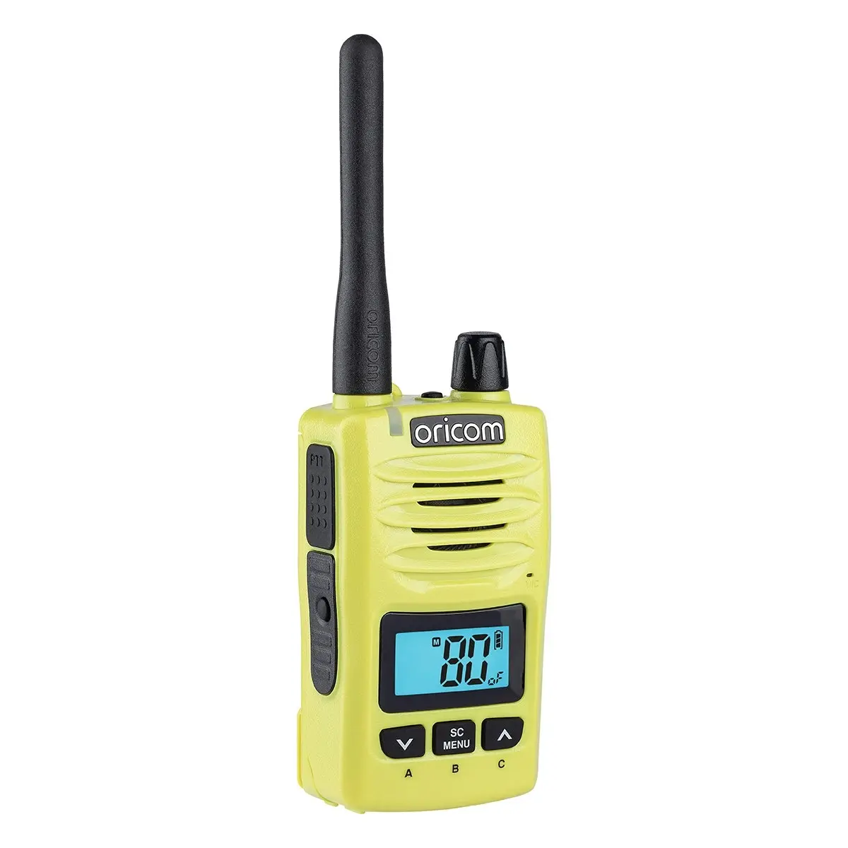 Oricom DTX600 Waterproof IP67 5 Watt Handheld UHF CB Radio - Lime