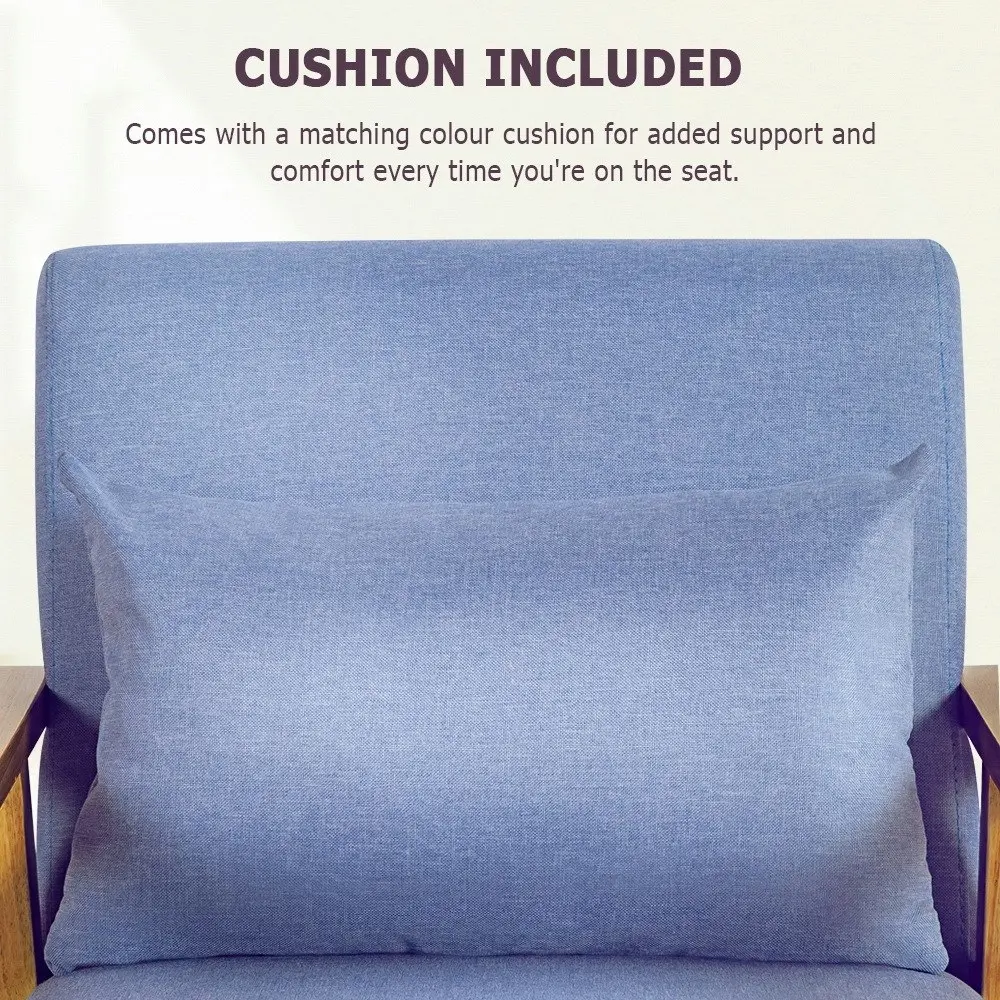 Furb Armchair Lounge Chair Armchairs Accent Sofa Chairs Seat Pillow Light Blue