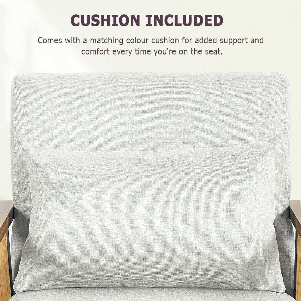 Furb Armchair Lounge Chair Armchairs Accent Sofa Chairs Couch Seat Pillow Beige