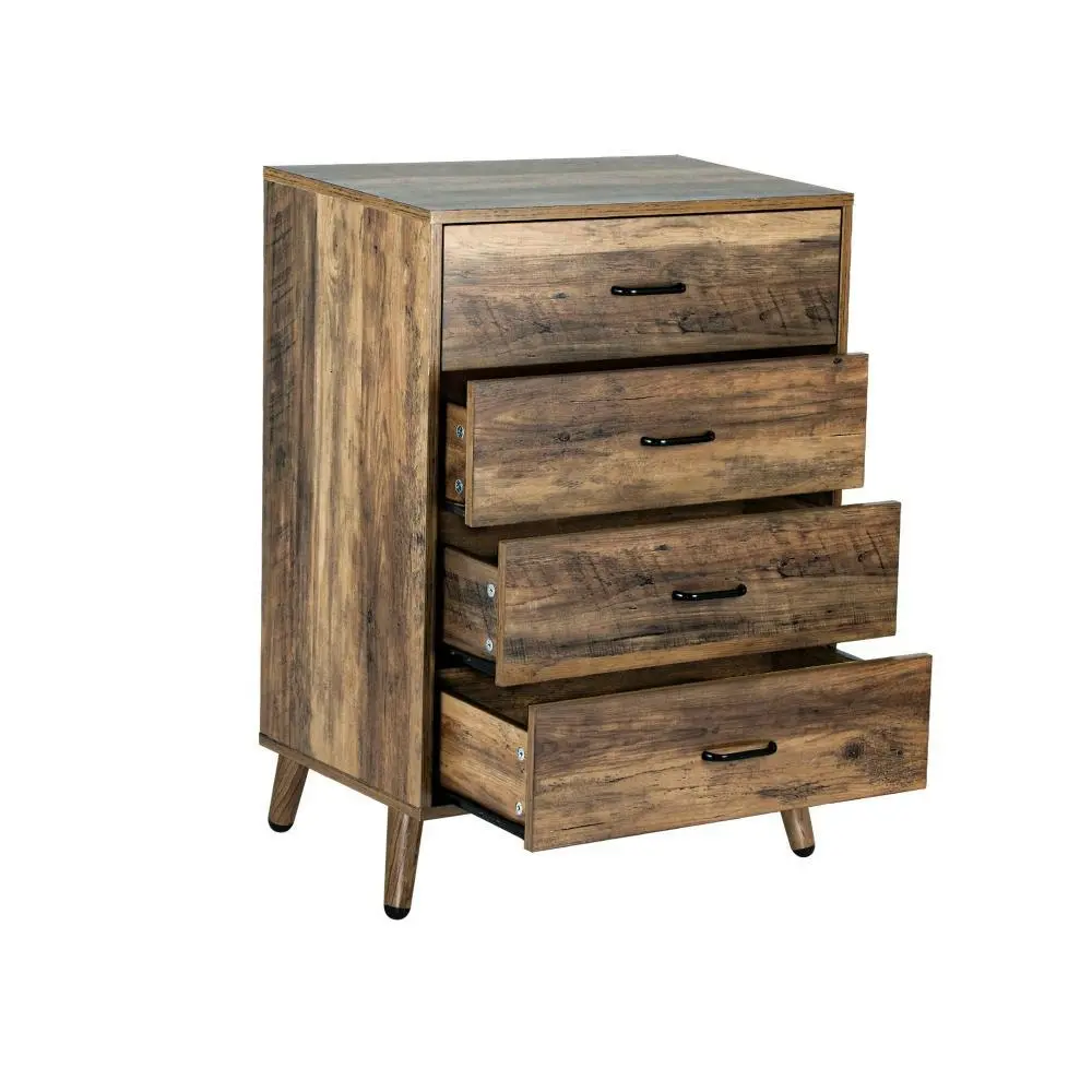 AUDRE 4 Chest of Drawers Storage Cabinet Tallboy Dresser Industrial Furniture