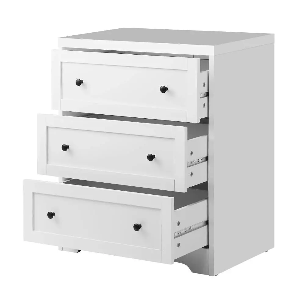 STAN 3 Chest of Drawers Tallboy Cabinet Bedside Table Hamptons Furniture