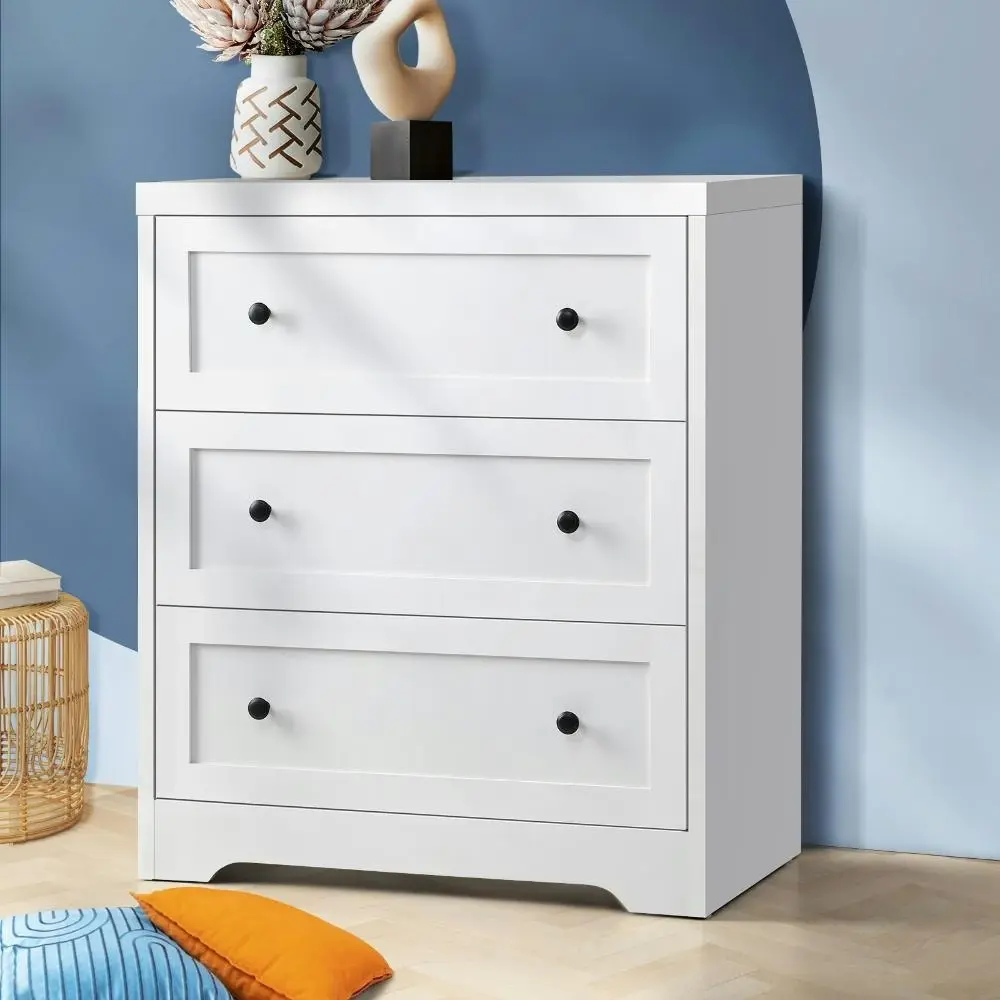 STAN 3 Chest of Drawers Tallboy Cabinet Bedside Table Hamptons Furniture