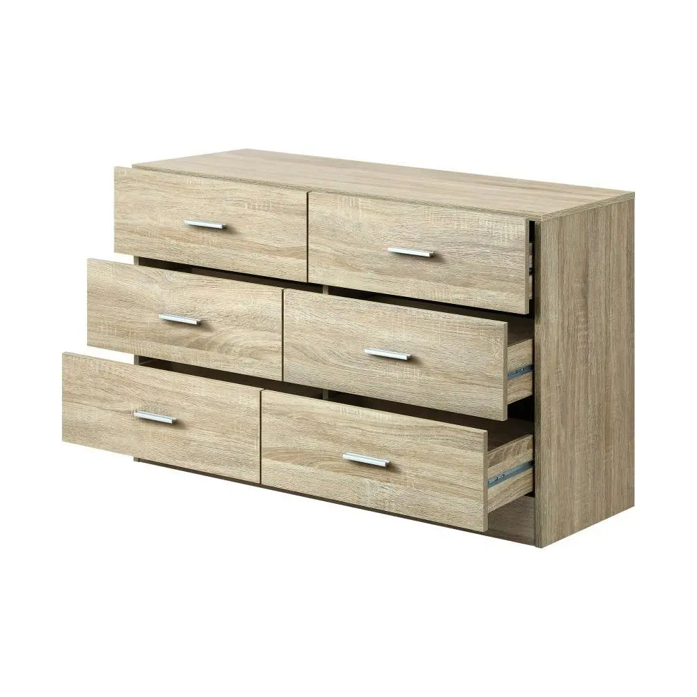 PRIS 6 Chest of Drawers Tallboy Dresser Table Lowboy Storage Cabinet Wood