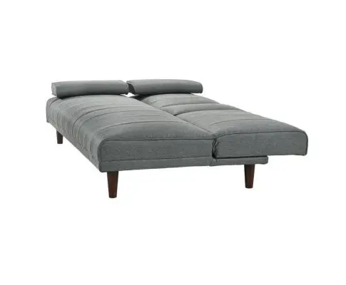 Fabric Sofa Bed with Cup Holder 3 Seater Lounge Couch - Light Grey