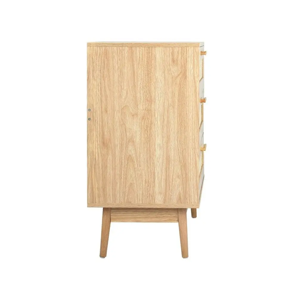 DAVIN 3 Chest of Drawers Tallboy Cabinet Clothes Storage Rattan Furniture