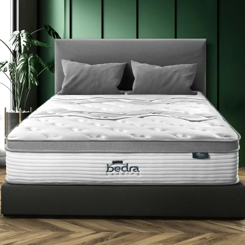 Eden Mattress Euro Top Bed Mattress Pocket Spring Medium Firm 34cm 7 Zone