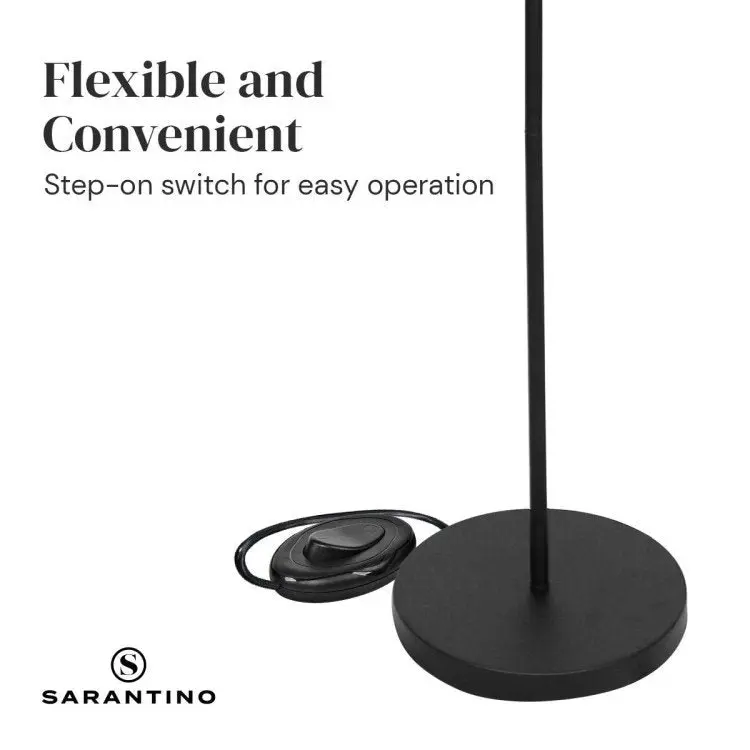 Sarantino 3 Light Black Metal Floor Lamp