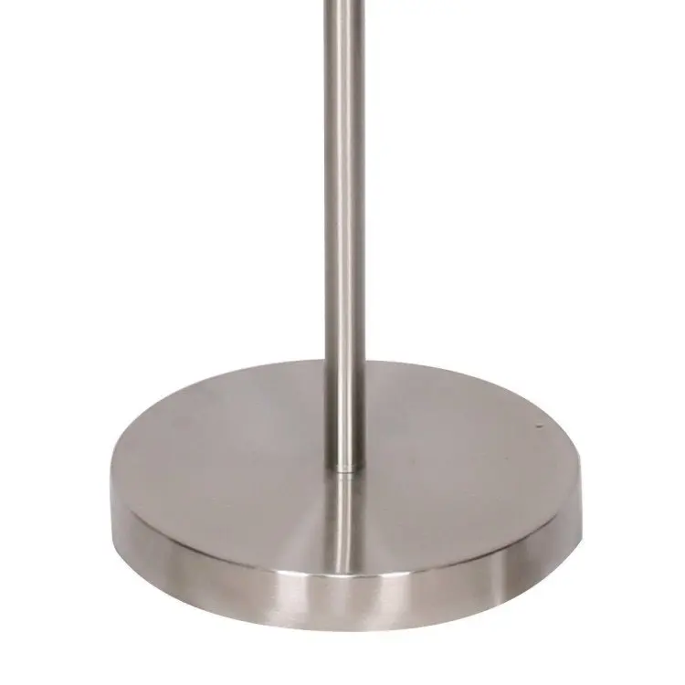 Sarantino Brushed Nickel Height Adjustable Metal Floor Lamp