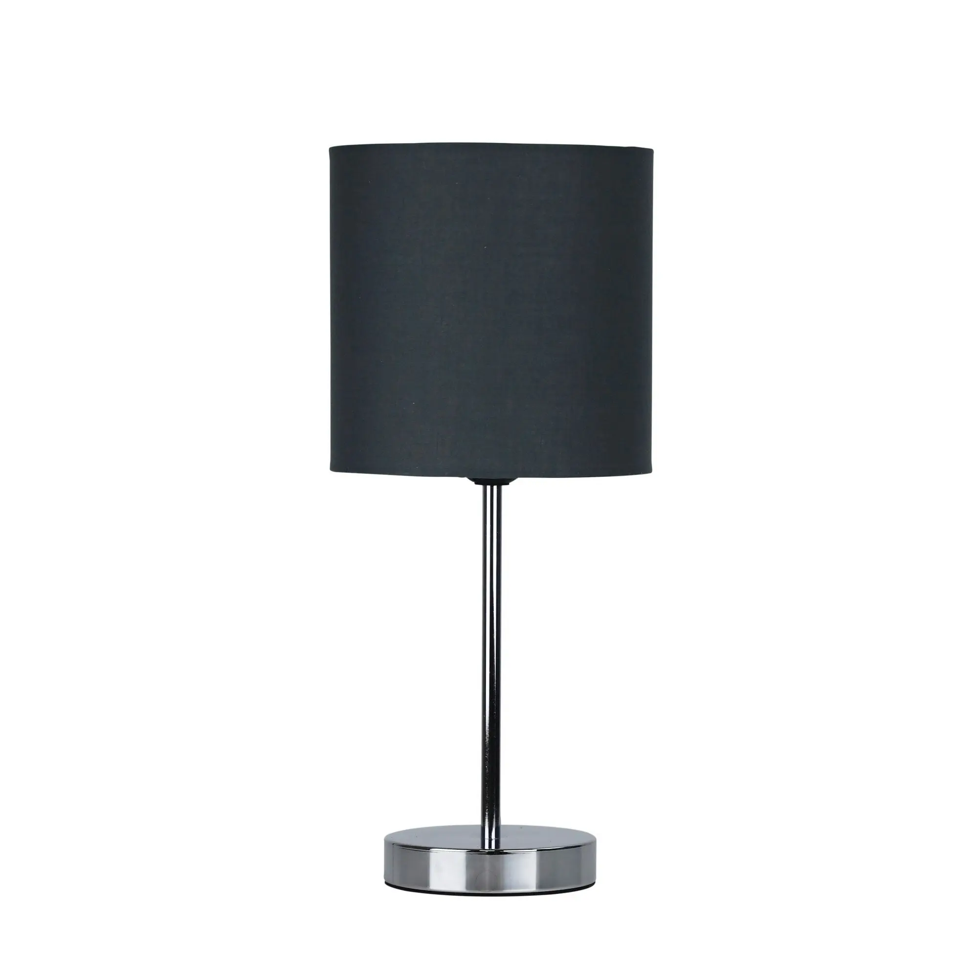 ZOLA TABLE LAMP Chrome Base with White Shade