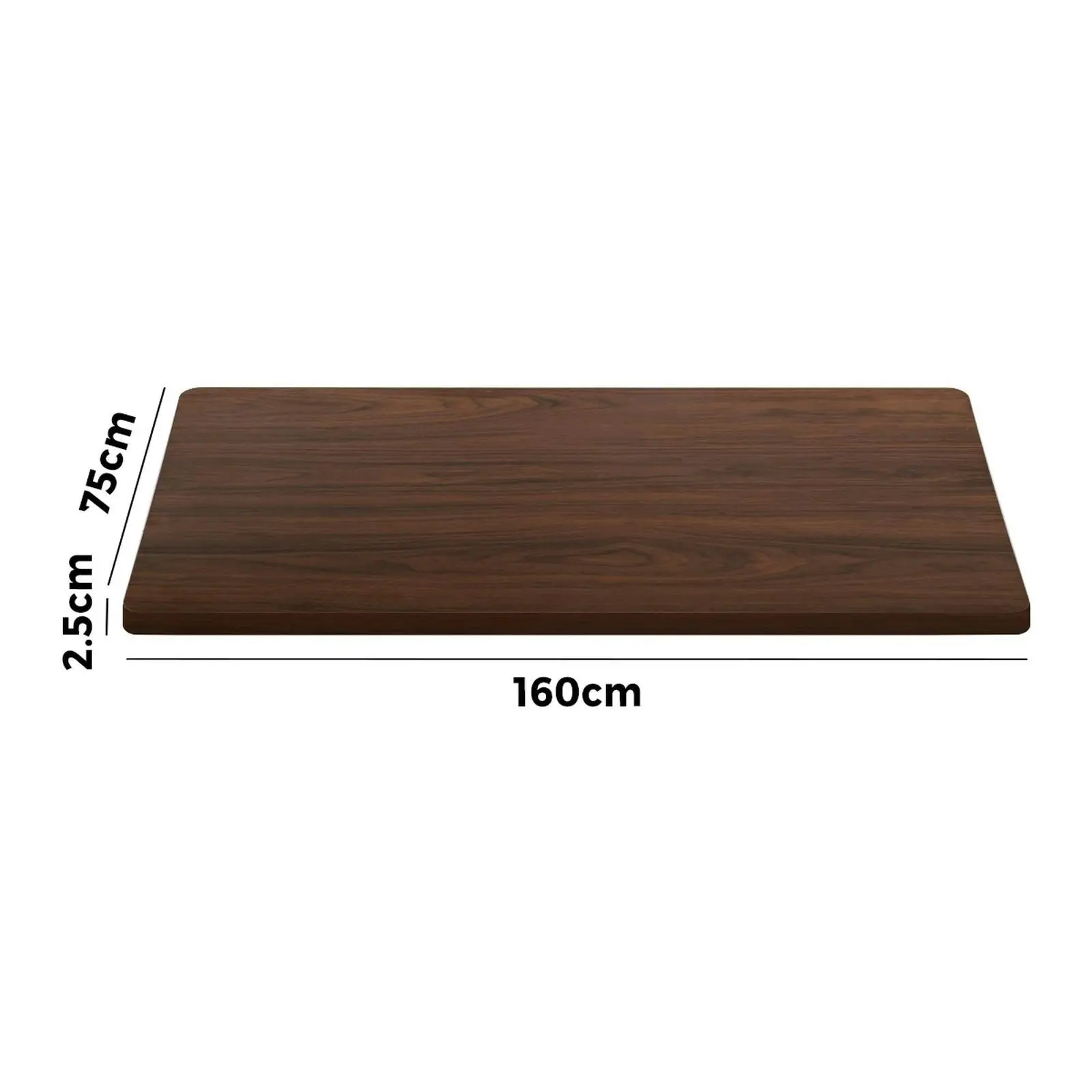 Oikiture 160cm Desk Top Electric Desk Board Computer Table Walnut