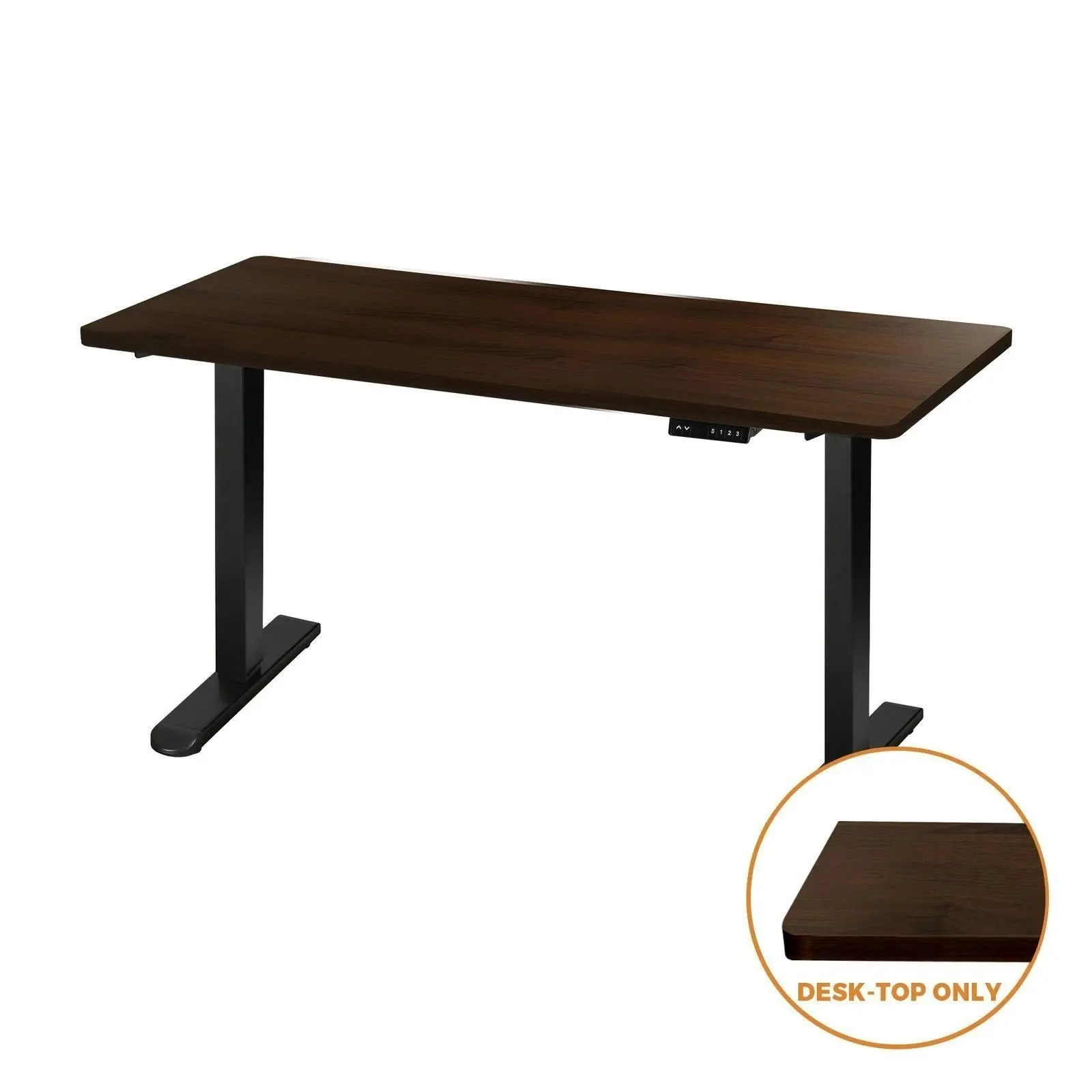 Oikiture 160cm Desk Top Electric Desk Board Computer Table Walnut