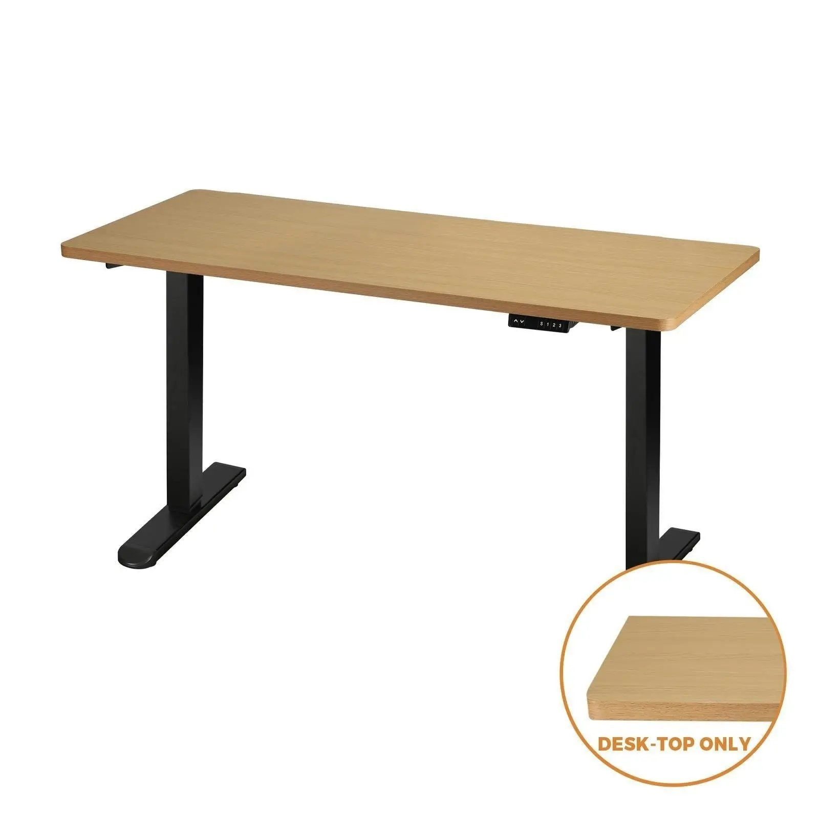 Oikiture 160cm Desk Top Electric Desk Board Computer Table OAK