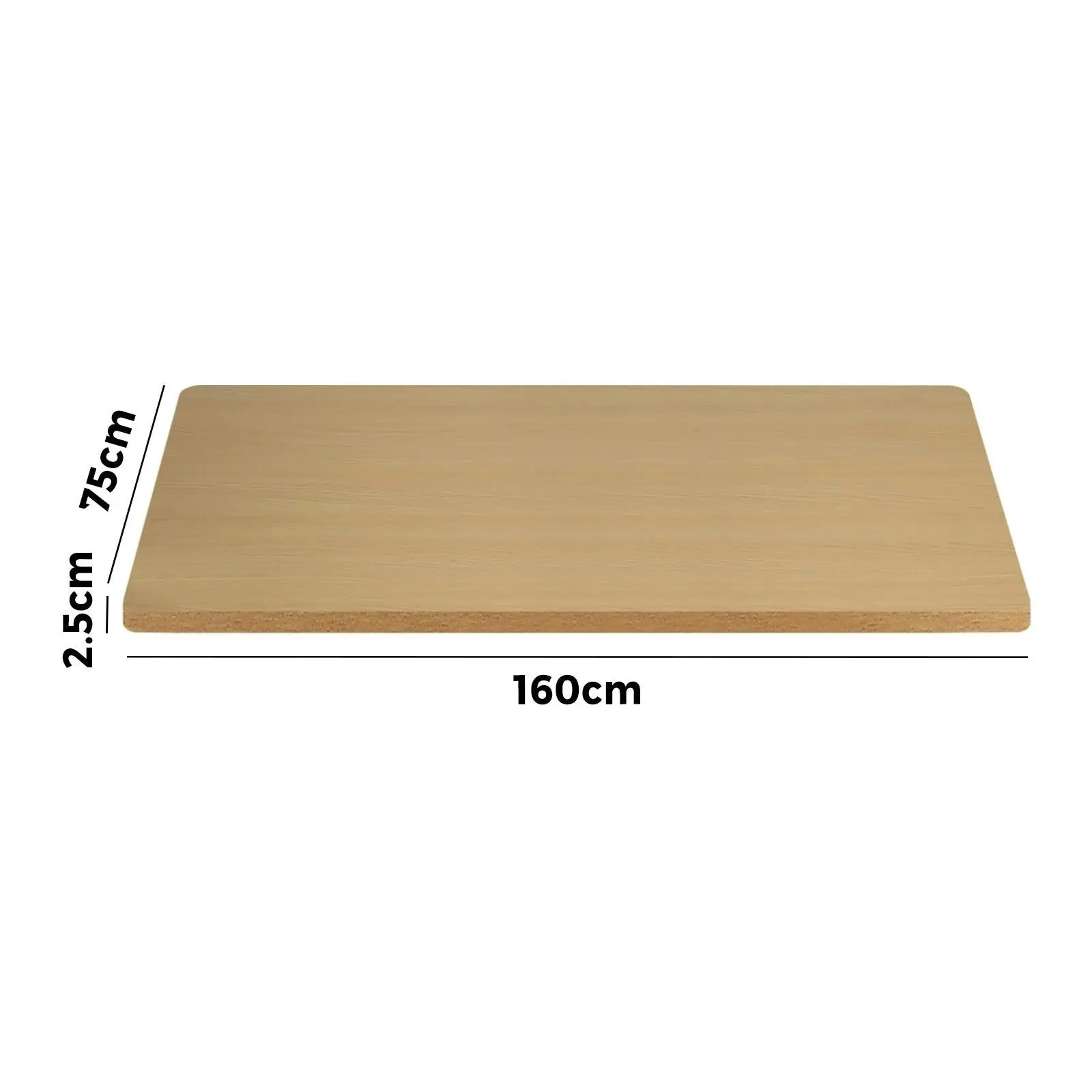 Oikiture 160cm Desk Top Electric Desk Board Computer Table OAK